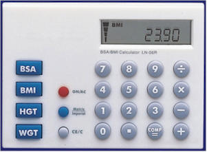 Handheld Body Mass Index / Body Surface Area Calculator
