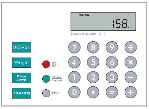 Dosage calculations with a handheld calculator